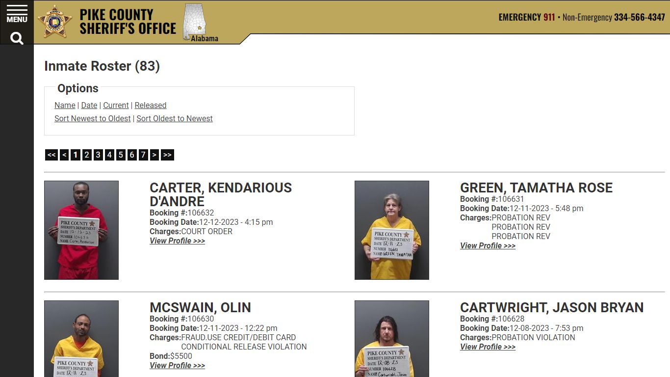 Inmate Roster - Current Inmates Booking Date Descending - Pike County ...